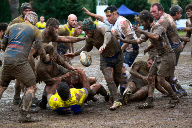 men playing rugby